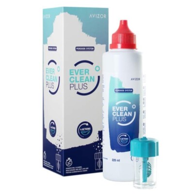 Avizor Ever Clean Plus 225ml+30 comprimidos - Líquido de Lentillas con Peróxido