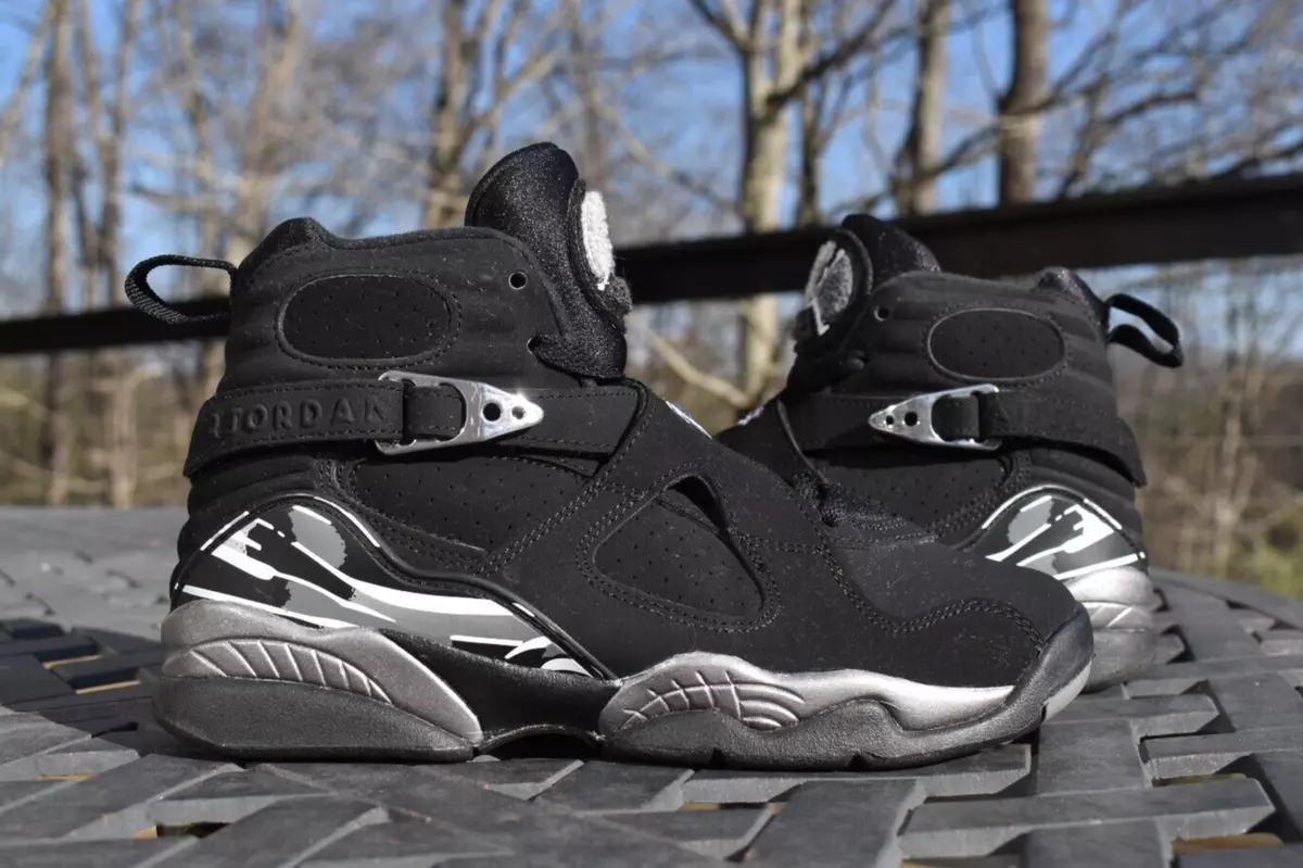 NIKE AIR JORDAN 8 Chrome Black