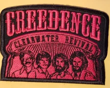 Creedence Clearwater Revival Embroidered Patch 2.75x4" red