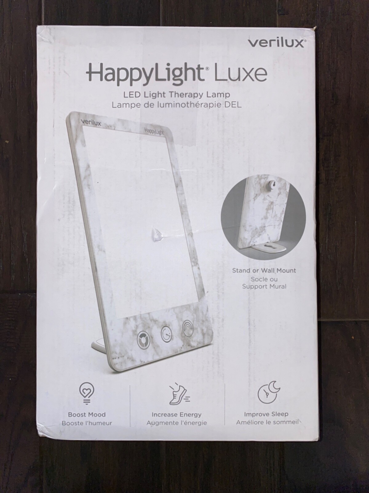 Verilux HappyLight VT43 Marble LED White Light Therapy Lamp