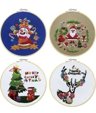 4 Sets Practice Embroidery Kits