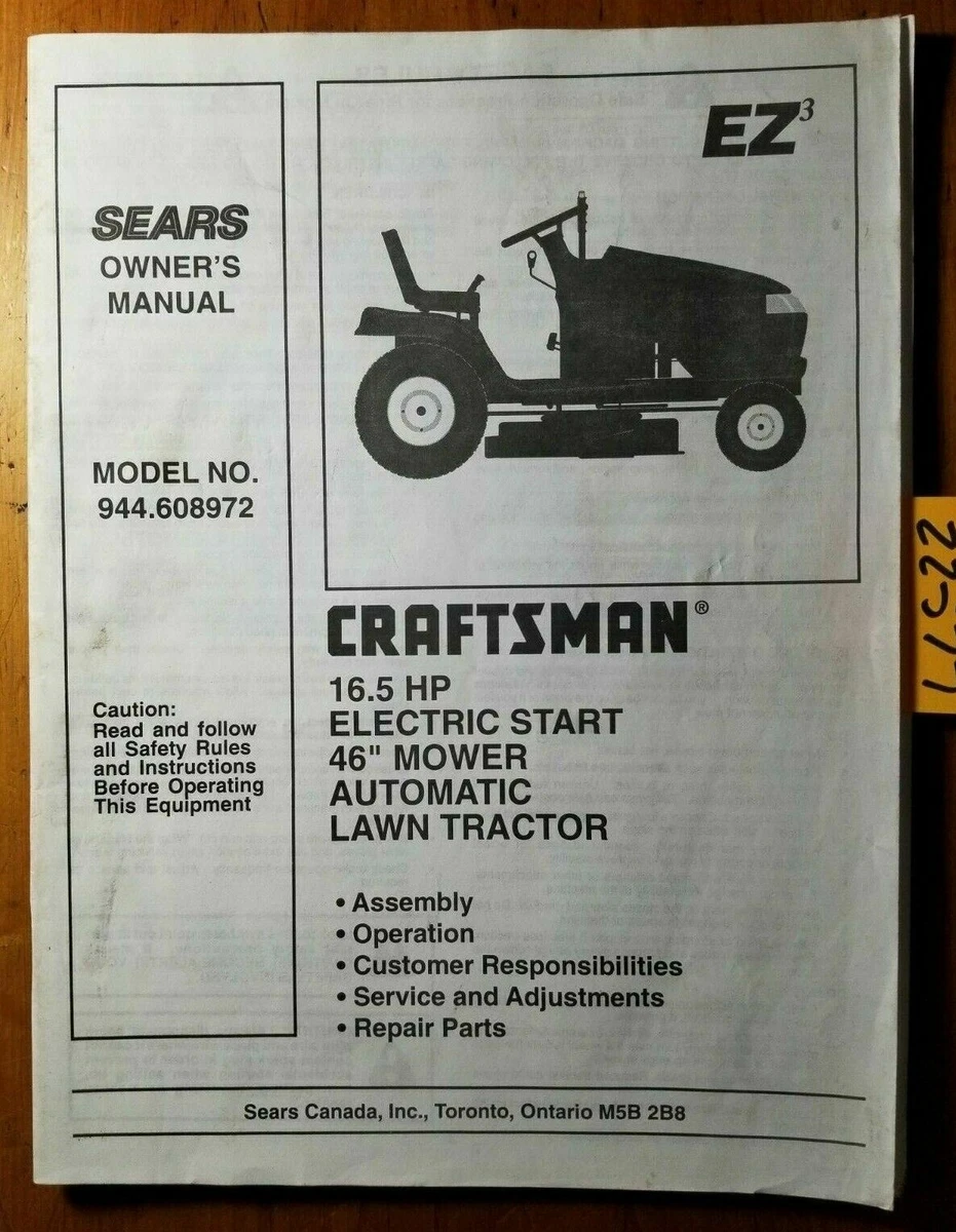 Craftsman 944 mower parts outlet