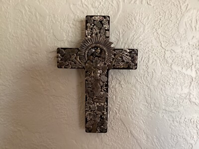 Wooden Milagro Cross 12  X 8  X2  Hand Made USA