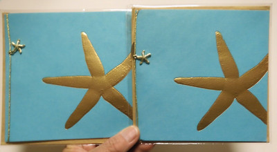 2 Cards Papyrus High Quality All Occasion Blank Inside Golden Starfish