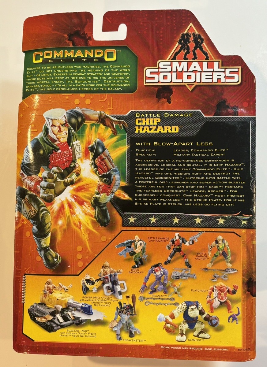 Small Soldiers Battle Damaged CHIP HAZARD unused MOC 1998 Hasbro
