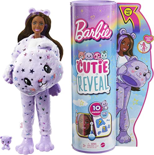Barbie Cutie Reveal HJL57 – Puppe Mit Teddy-KostüM, 10 ÜBerraschungen, Kinder-image