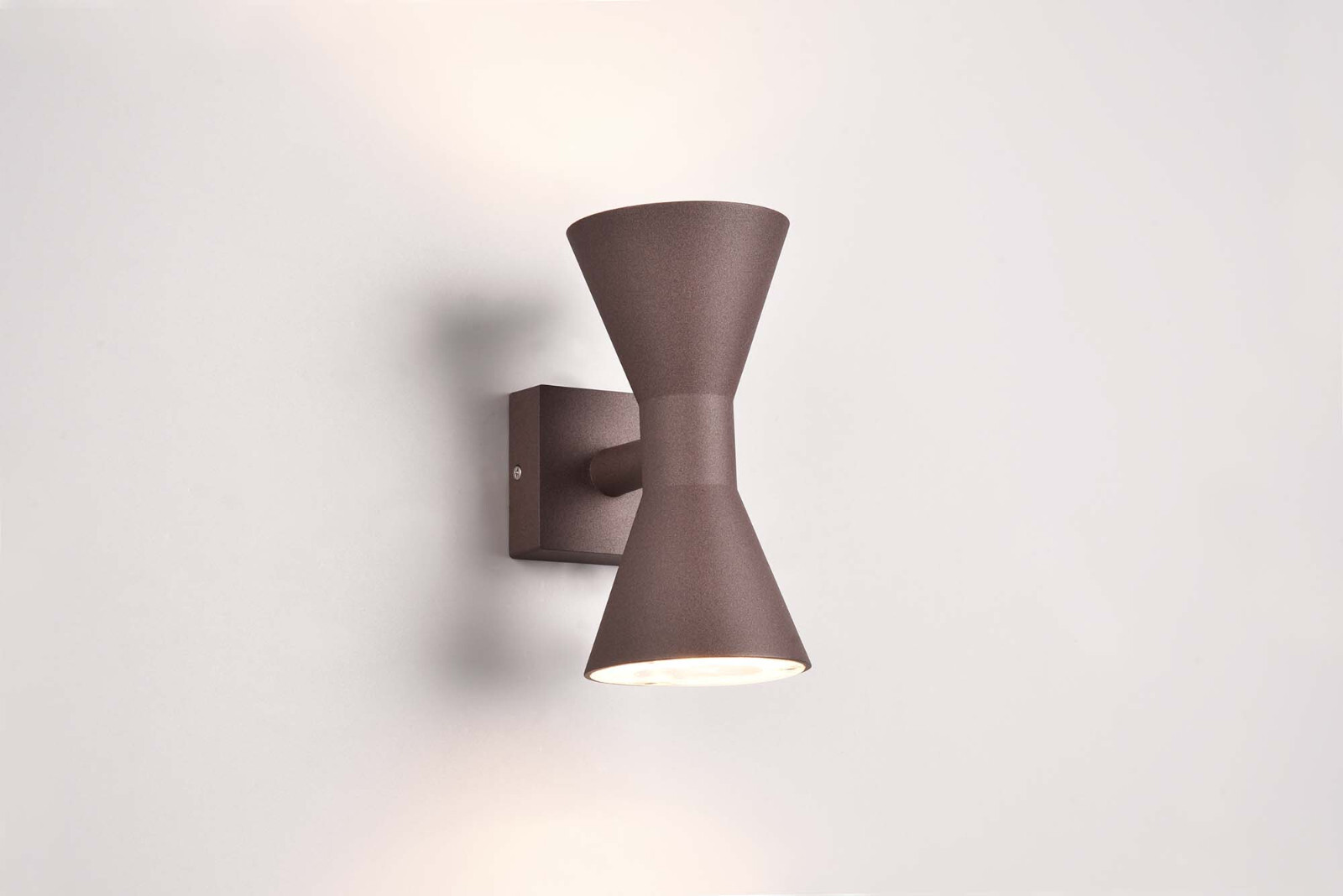 Lampada Parete Esterno TR446 Ruggine | Design Moderno Doppia Emissione
