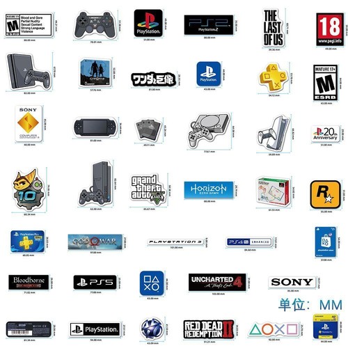 Game console PS5 sticker 2K Blizzard EA Bandai SONY game waterproof sticker - Picture 7 of 15