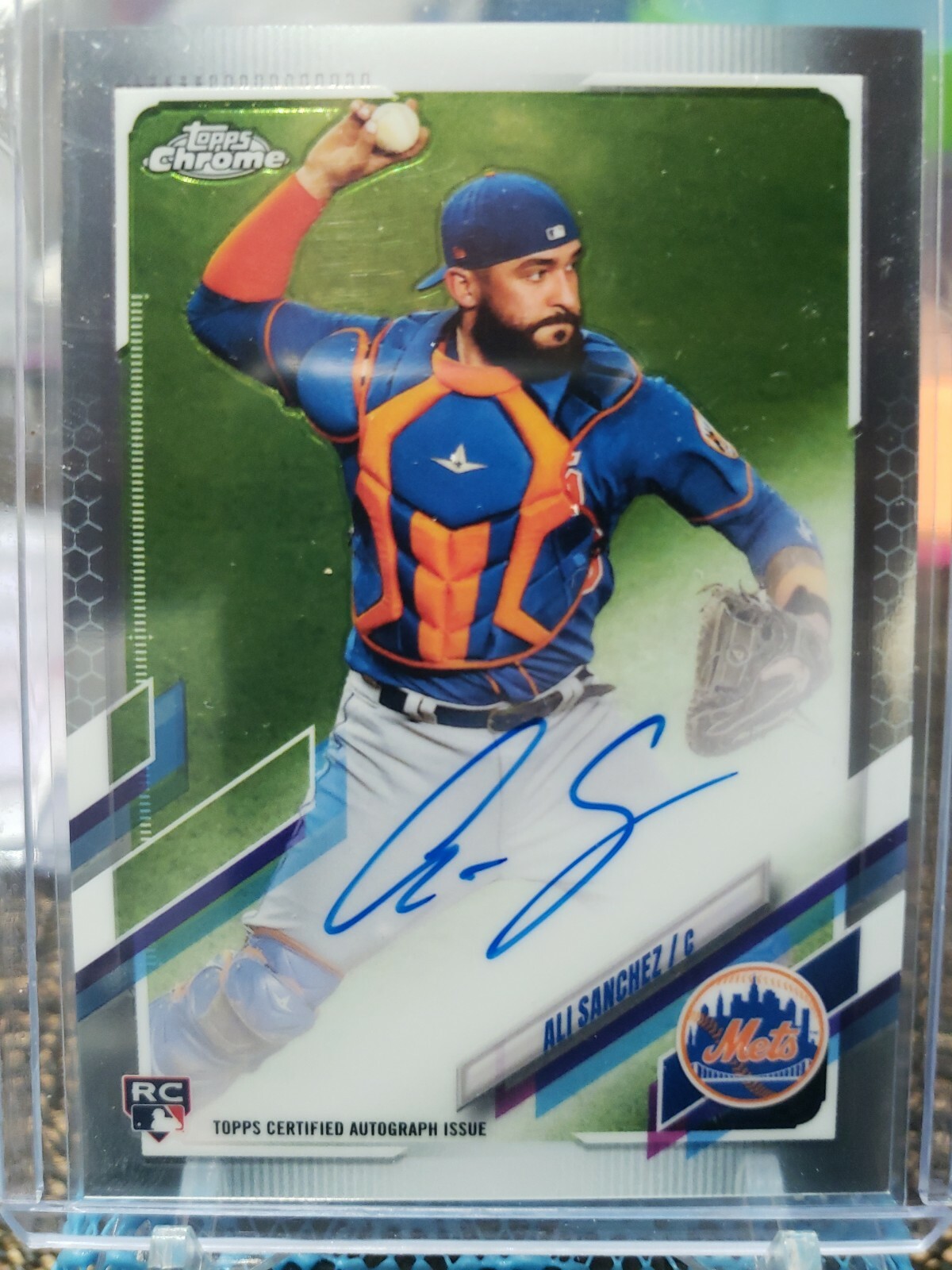 2021 Topps Chrome Ali Sanchez Rookie Auto Autograph RC #RA-ALS New York Mets