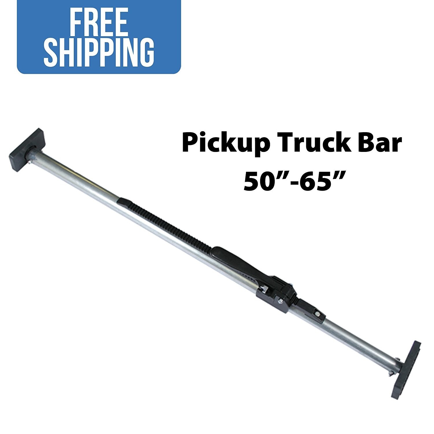 Truck Bed Cargo Stabilizer Bar 50" to 65" Pickup Ratcheting System