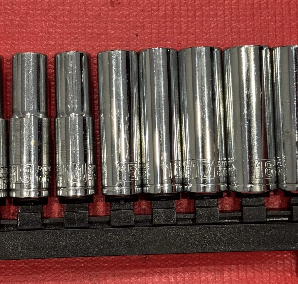 Pittsburgh Pro 67873, 10 PC CR-V Metric 6PT 1/2" Drive Deep Socket Set 10-19MM - Image 4 of 4