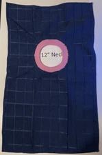 Bib 12" Neck Pull Over Head T-Shirt Special Needs Drool polyester navy blue