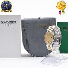 ▶️ [Exc+5 con scatola] Orologio Uomo Longines L1.614.3 Conquest Quarzo Quadrante Oro 32mm