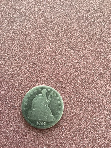 1842 Seated Liberty Half Dollar, Medium Date, Large Letter Motto, Variety 1