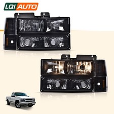 Amber Corner Pair Headlights For 1994-1997 1998 1999 2000 Gmc C10 Ck Suburban