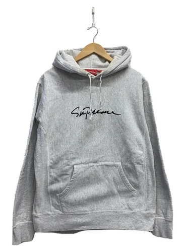 Sweat à capuche Supreme M coton gris occasion