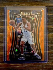 2024-25 Panini Select-Mezzanine Yves Missi #368 Orange Cracked Ice Prizm /275 RC