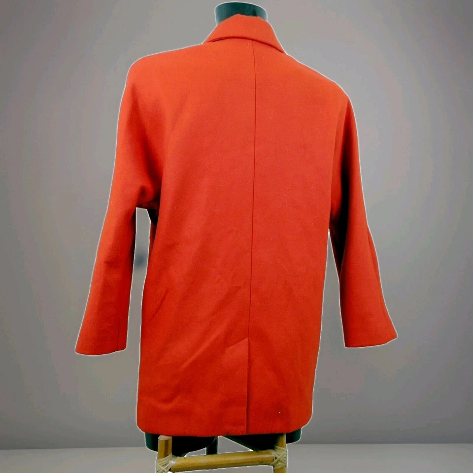 TOPSHOP PETITE Giacca Donna in Velour Rosso Manica Raglan Tasche a Toppa uk8 S - Imagen 4 de 4