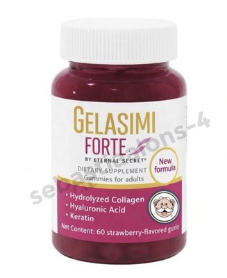 GELASIMI FORTE Collagen Keratin Hyaluronic Acid Gummies 60ct  Dietary Similares