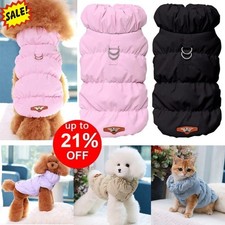 Waterproof Dog Cat Winter Coat Jacket Pet Puppy Warm Fleece Lined Vest Clothes