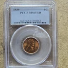 1939 LINCOLN WHEAT CENT  PCGS MS-65-RD Slightly Rotated Die