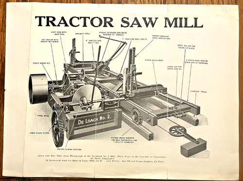 Deloach Tractor Saw Mill for Ford Tractors AA Deloach Co Atlanta GA flyer