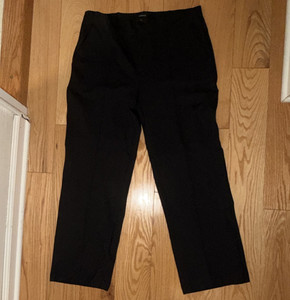 Banana Republic Black Ponte Dress Pants Straight Leg High Rise Women's L