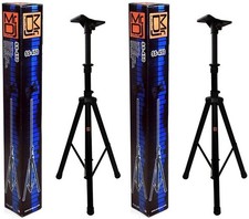 2 MR DJ SS450B Universal Folding Tripod PRO PA DJ Home On Stage Speaker Stand