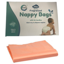 🔥500 Disposable Fragranced Nappy Bags Bin Sacks Baby Tie Handle Diaper Scented