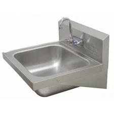 Advance Tabco 16" x 20" x 5" Wall Mount Hand Sink w/ Faucet & Basket Drain