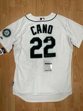 ROBINSON CANO Autograph White Authentic Jersey Seattle Size 48 PSA DNA #7324