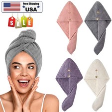 Microfiber Hair Towel Wrap for Women, Super Absorbent Quick Dry Hair Turban USA