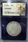 1907 Barber Half Dollar San Francisco NGC Genuine Silver 50C