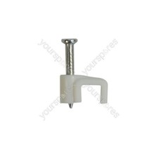Image of Flat White Cable Clips (20)