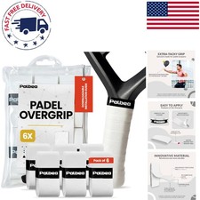 Superior Grip Tape for Padel Rackets - 6-Pack with Comfort Absorption