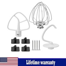 Stainless Steel Kitchen Aid Stand Mixer Attachments 3-Piece K45WW K45DH K45B