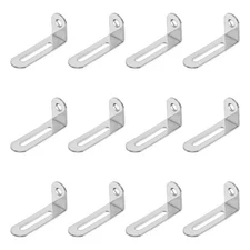25Pcs Adjustable L-Shape Corner Brace, 0.9"x2.1"x0.6" Corner Bracket, Silver