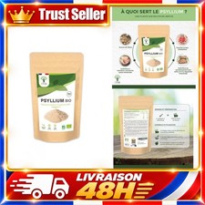 Psyllium Blond Bio en Poudre 150g à 1kg, Fibres Coupe-Faim et Transit