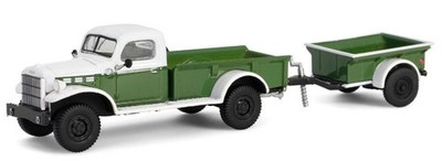 DODGE Power Wagon + 1/4 ton trailer - 1942 - green / white - Greenlight 1:64