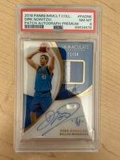 Dirk Nowitzki 2018 Immaculate Collection Patch Autographs /14 #PADNK PSA 8 Mavs