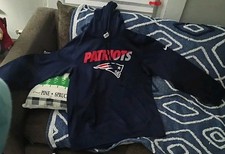 New England Patriots Hoodie Men’s M Blue Nike Therma-Fit NFL Pullover Sweatshirt
