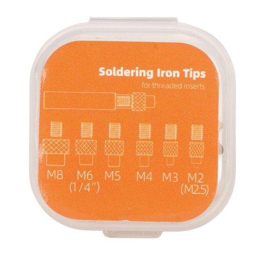 .›Soldering Tips And 6 X Heat Set Insert Tips Thread Inserts M2 M2.5 M3 M4 - Picture 4 of 22
