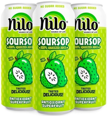 NILO Soursop Juice | 100% Real Guanabana 16.57 Fl Oz (Pack of 12)