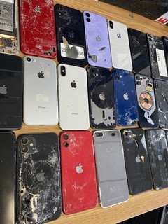 Mixed Apple 6/7/8/X/XS/XR/11/12/13 Cracked Back Cover Housing Joblot x40 #CJ4