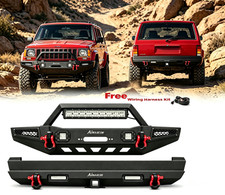 For 1984-2001 Cherokee Xj New Steel Frontrear Bumper Wwinch Platelightswire For 1984-2001 Cherokee Xj New Steel Frontrear Bumper Wwinch Platelightswire