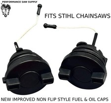 TWO FUEL & OIL CAP FITS STIHL MS290 MS310 MS390 MS460 MS441 MS660 EZ CAP TWIST