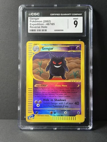 CGC 9 MINT  - Gengar 48/165 Expedition Ereader Reverse Holo 2002 Pokemon