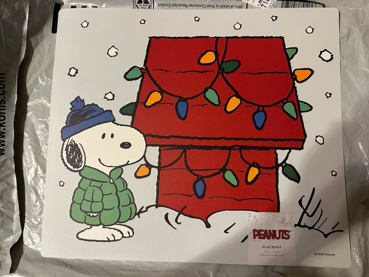 スヌーピー プレート＆ハウスマット Peanuts Snoopy Placemats, Set Of 6, NEW | eBay