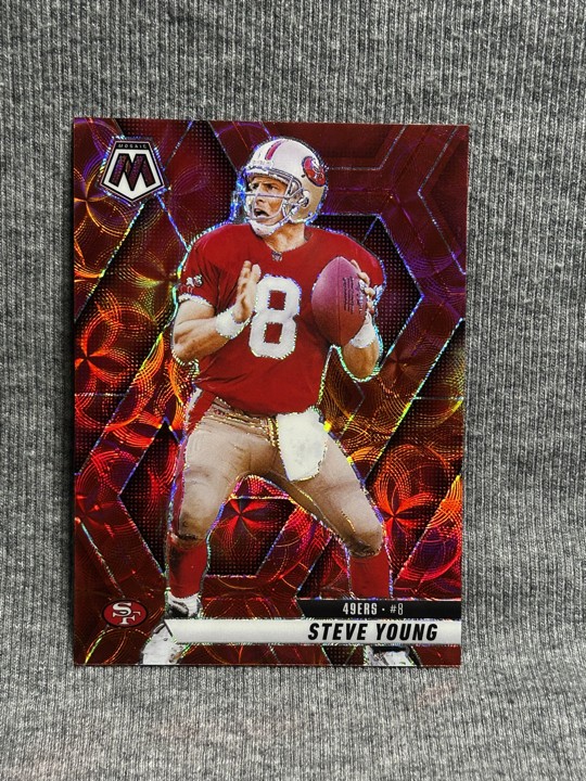 2025 Panini Mosaic - Steve Young #10 Red Mosaic Prizm CL356