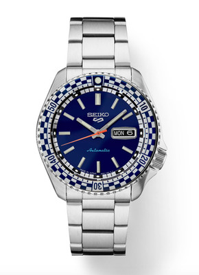 Seiko 5 Sports SKX Special Royal Blue Dial Automatic Watch SRPK65 Checker Bezel